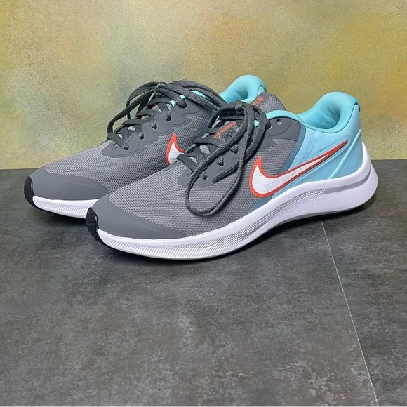 Nike Star Runner 3 Women's Gray/Aqua Sneakers Size 5.5 - Picture 3 of 16